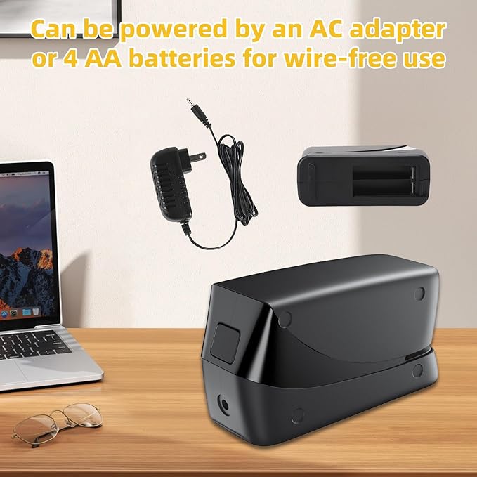 Electric Stapler, 25 Sheet Automatic Stapler, Include 2000 Staples and 1 Staple Remover, Jam Free, Professional and Home Office，Battery not Included，AC or Battery Powered