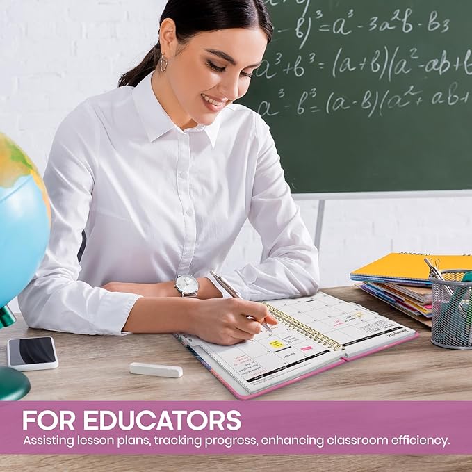Academic Planner 2026-2027, Weekly and Monthly Calendar Book, July 2026 – June 2027, Hardcover Planner with Tabs, Perfect for Teachers, Students, Women & Men, A5 (6.4" x 8.5") - Hills