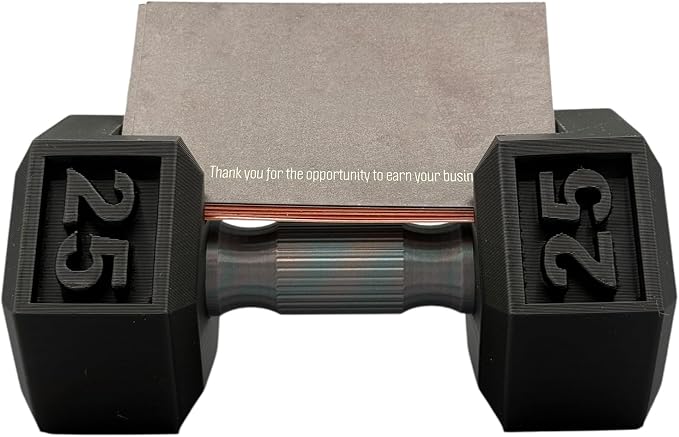 Dumbbell Business Card Holder –3D-Printed Unique Fitness Desk Accessory for Trainers, Gym Owners, and Health Professionals