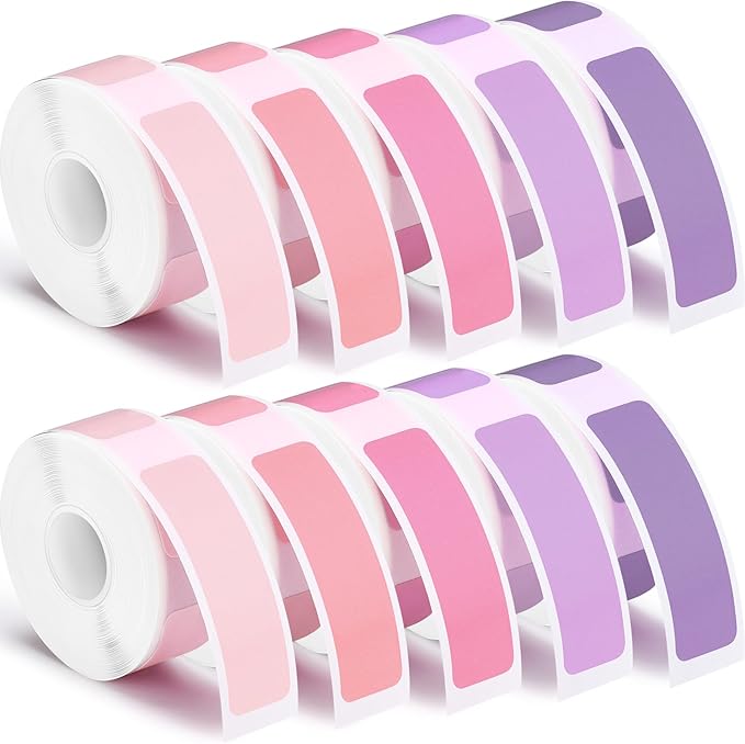 Gersoniel 1600 Pcs Label Tapes Compatible with D30 Label Printer Laminated Labeling Stickers Thermal Labels for Home Office