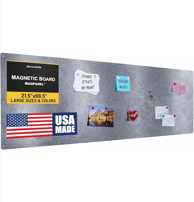 21.5�x69.5� - Magnetic Board - Memo & Vision Boards for Home, Office, and Classroom - Magnet-Board for Kids - Pre-drilled Mounting Screws Included
