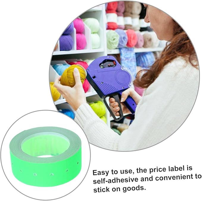 VILLCASE 5000pcs Price Tag Stickers Self-Adhesive Marker Labels for Retail Use Fluorescent for Office Pricing and Organization Quality Paper Easy Application