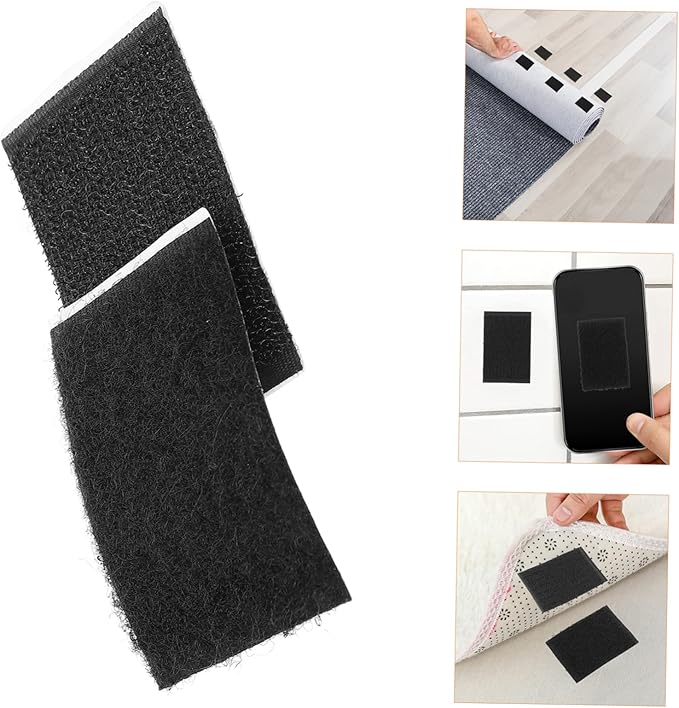 LALAFINA 100pairs Double-Sided Bonding Tape Adhesive Strips for Carpet Easy Fixing Installation Tapes for Home Rug