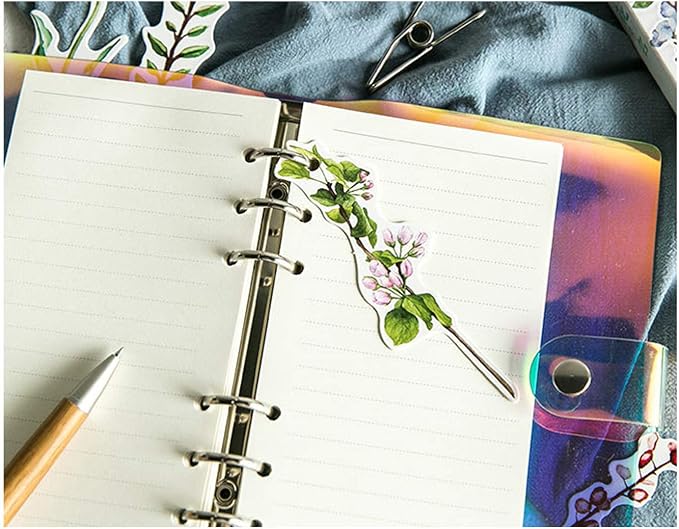 Colorful Flower Bookmarks, 30 PCS (Unknown Flower)