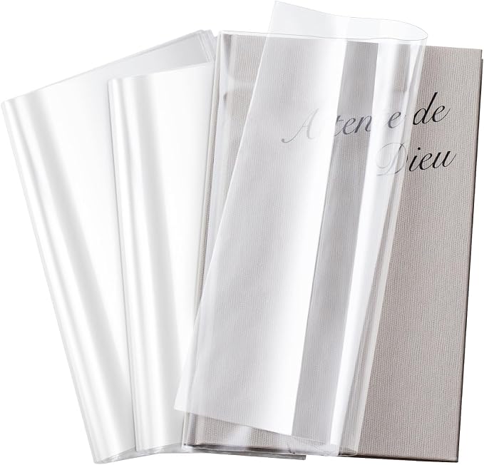 ReliThick 100 Pack Adjustable Clear Book Cover for Book with 8.75 x 15, Plastic Waterproof Sleeve for Paperback, with Self Adhesive Closure, Against Dust, Wear Protector(Clear)
