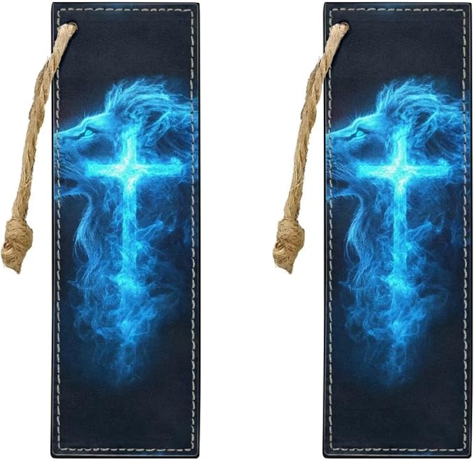 Personalized Bookmark, Bookmark for Book Lovers Abstract Blue Cross Bookmarks for Reading Lovers