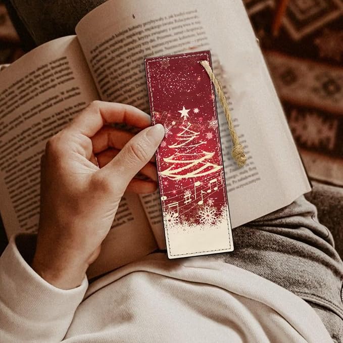 Bookmarks for Women Teacher Teal Christmas Tree Bookmarks for Women Readers Book Lovers Page Markers for Students Teachers