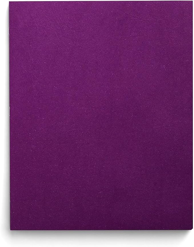 Staples School Grade 2‑Pocket Folders with Fasteners, Purple, Letter‑Size Durable Classroom & Office File Folders, 25/Box
