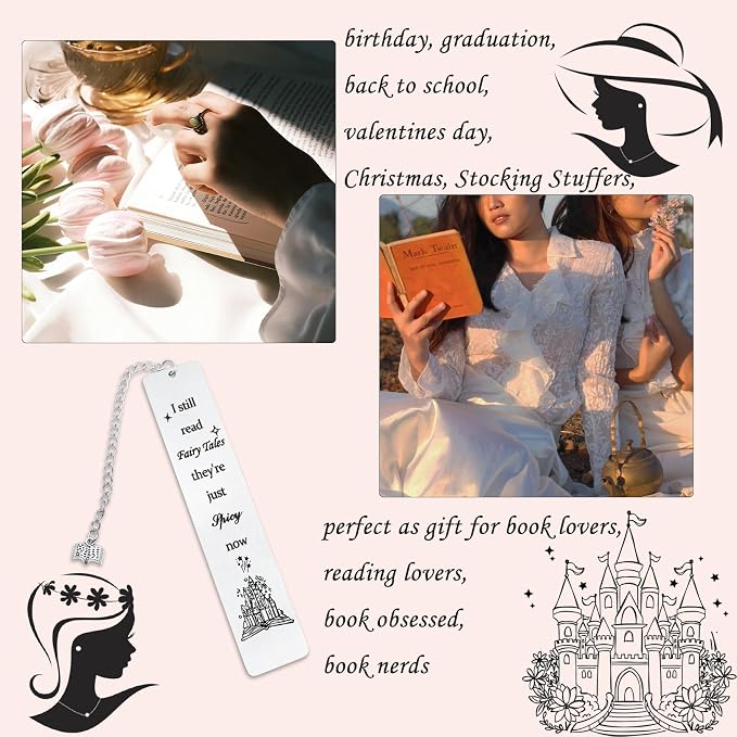 Funny Bookmark Gifts for Spicy Fairytale Book Lovers Gifts for Women Bookish Birthday Christmas Reading Gifts for Spicy Reader Romance Lover Bookworm Valentine Graduation for Girls Friends
