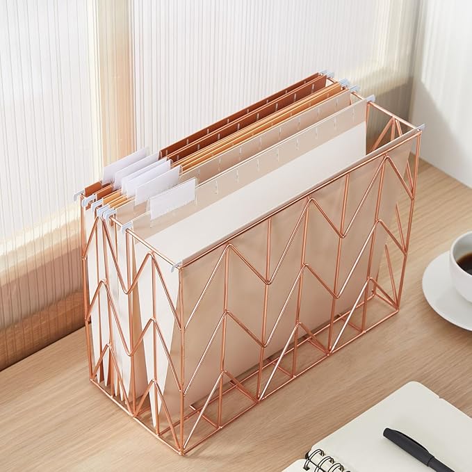 6 Pack Gradient Hanging File Folder Letter Size Reinforced Hanging Folders with 1/5-Cut Adjustable Tabs File Folders for Filing Cabinet Organizer for Office Home Medical Charts, Orange