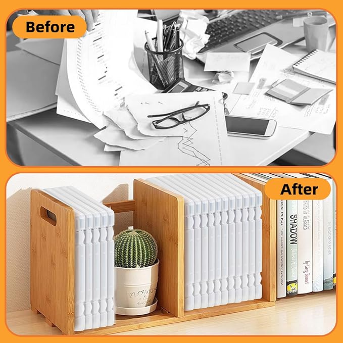 Moon Magpie A4 File Paper Storage and Organizer Box, Clear Scrapbook Office Document Holder Plastic Storage Container with Hing Lids Portable Project Case for Magazine File and School Supplies