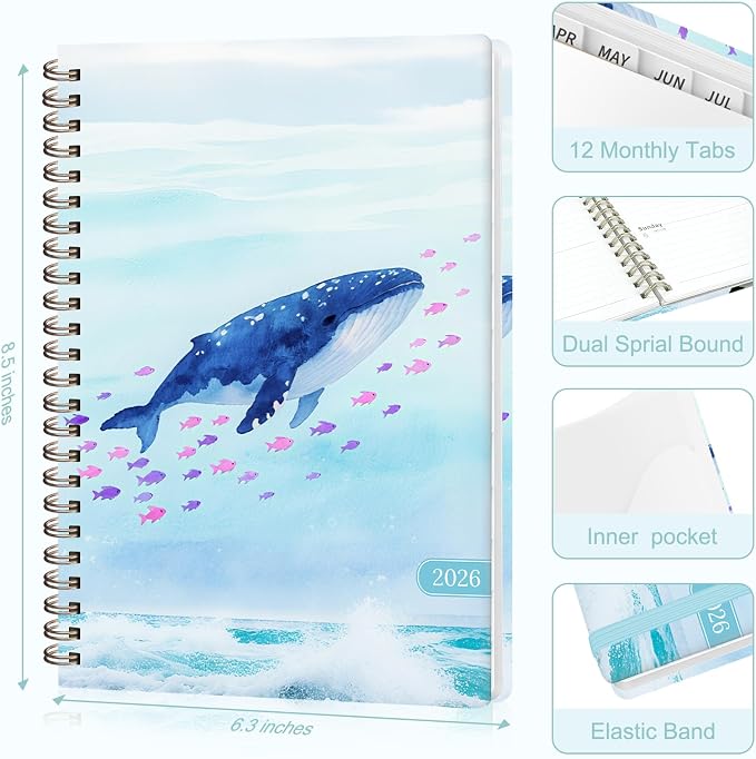 2026 Planner, Weekly and Monthly Calendar Planner Agenda, Jan 2026 - Dec 2026, Planning Academic Book, Office Desk Accessories and School Supplies - A5 (6.3'' x 8.5'')