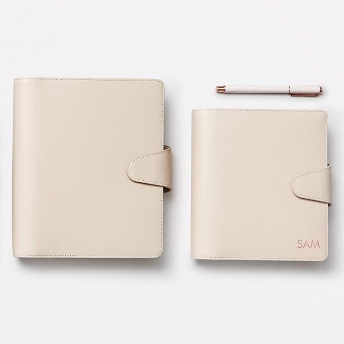 Kikki.K Leather Personal Planner Large Signature Range Almond,11512801
