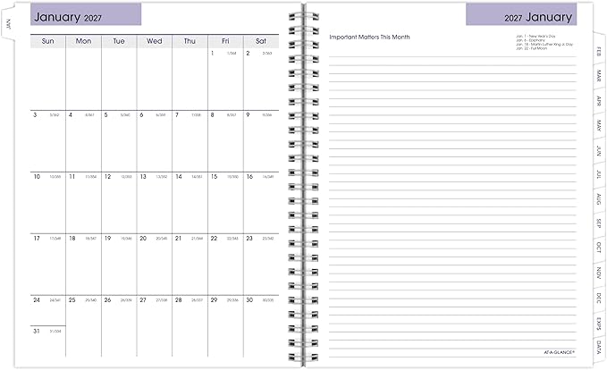 AT-A-GLANCE 2027 Refill for Executive Planner G54500, Weekly & Monthly, 7" x 8.75", DayMinder (G5455027)