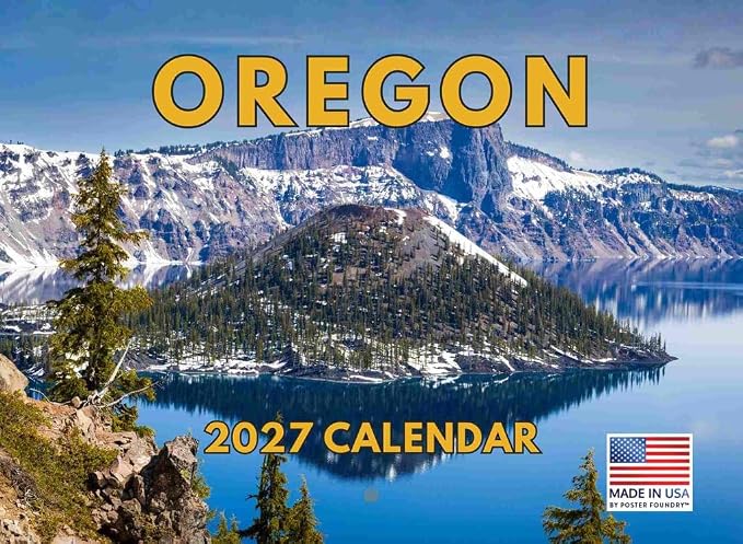 Oregon Calendar 2027 Monthly Wall Calender 12 Month