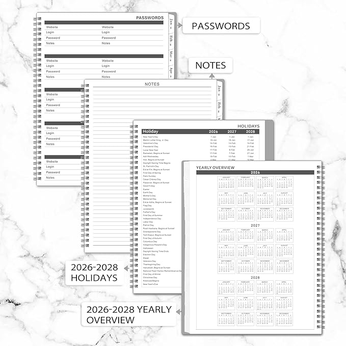 Monthly Planner 2026-2027 - 24 Months Planner 2026, January 2026 - December 2027, 9 x 11 Inch, Monthly Calendar With Tabs, Ample Writing Blocks, Good for School, Home and Office Planning, Coboll