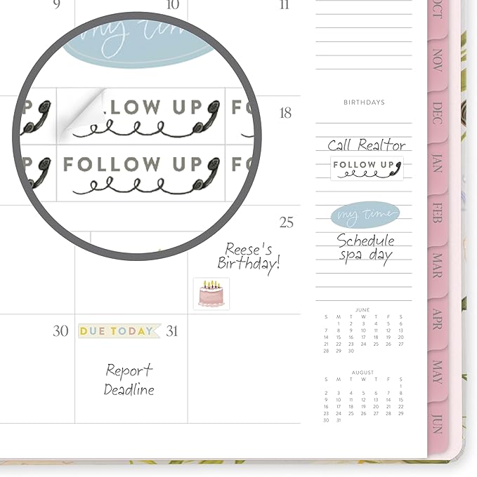 Cambridge Planner 2026-2027 Weekly & Monthly Academic 12-Month July-June, 8-1/2" x 11", Pen+Pillar, Pollinator (PP24-905A)