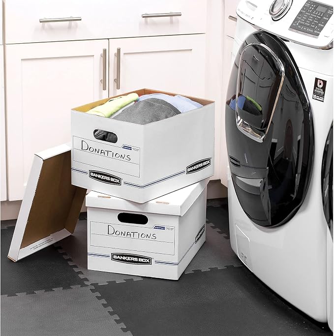 Fellowes, Inc Stor/File Boxes, w Lid, LTR/Lgl, 12quot;X15quot;X10quot;, 12/Ct, White