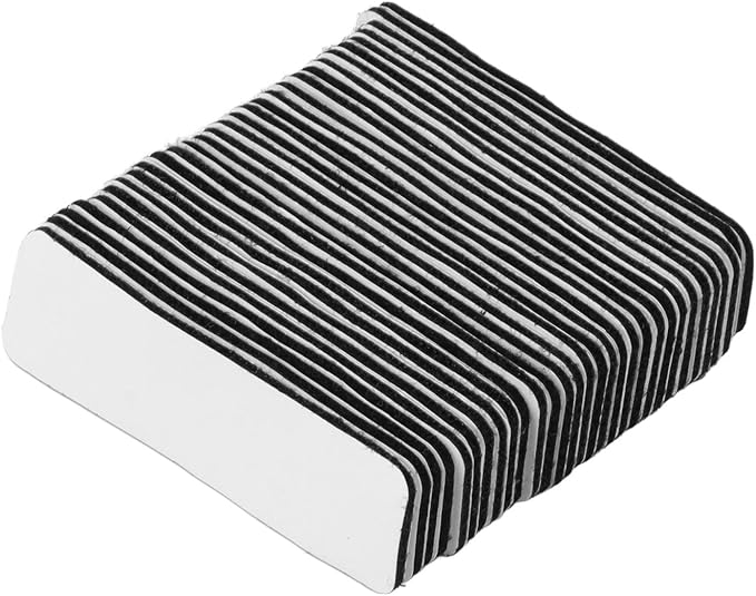 30PCS Hook and Strips, Hook and Tape, Double Side Adhesive Tape and Adhesive Strip and Double Side Hot Melt Mounting Tapes Black