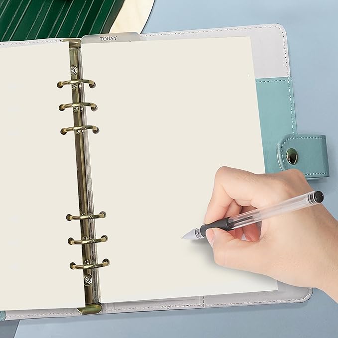 Harphia A5 Planner Paper Refills, 100gsm Thicker Blank Paper for Filofax, 6 Ring Binder