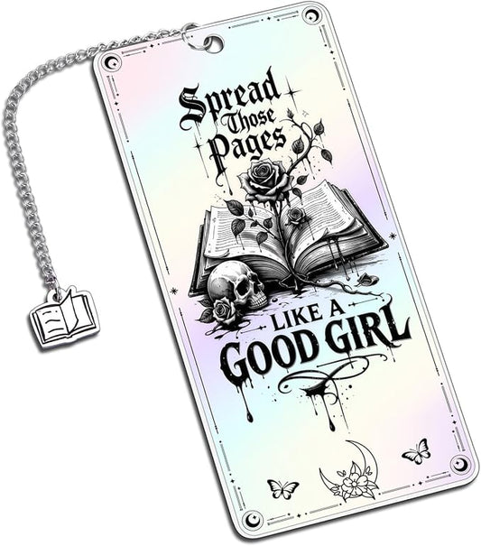 Dark Romance Merch Horror Bookmarks Book Lovers Gifts for Reading Girl Funny Bookmark for Women Girlfriend Book Marks for Reading Women Girls Birthday Anniversary Valentines Day Gift for Her Good Girl