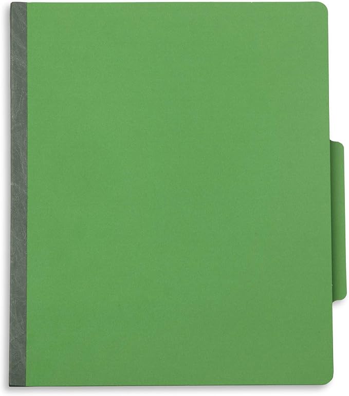 10 Green Classification Folders, 2 Divider, 2 Inch Expansions, Durable 2 Prongs Designed to Organize Standard Medical Files, Law Client Files, Office Reports, Letter Size, Green, 10 Pack