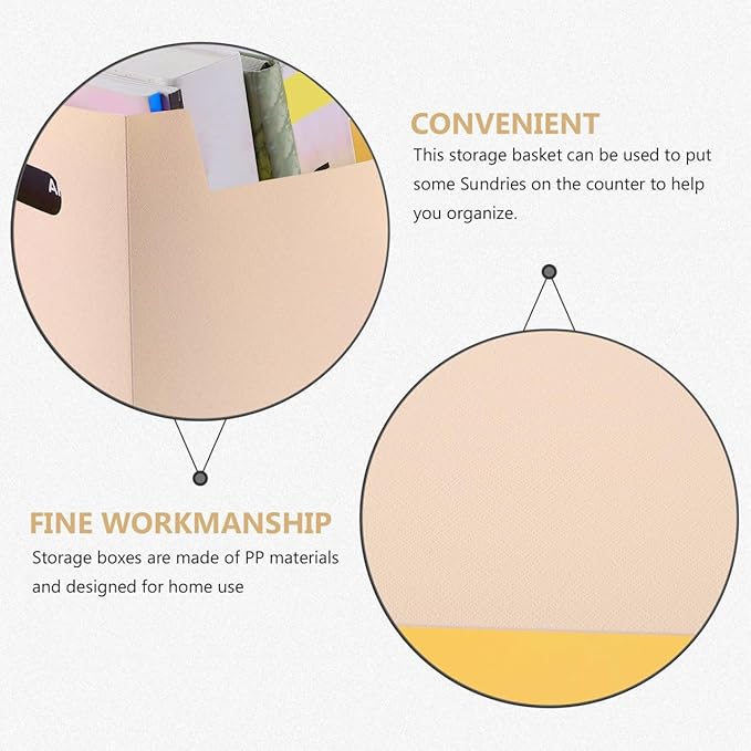 Modern File Storage Box Pp Material Desk Bin Tidy Office Dorm Organizer