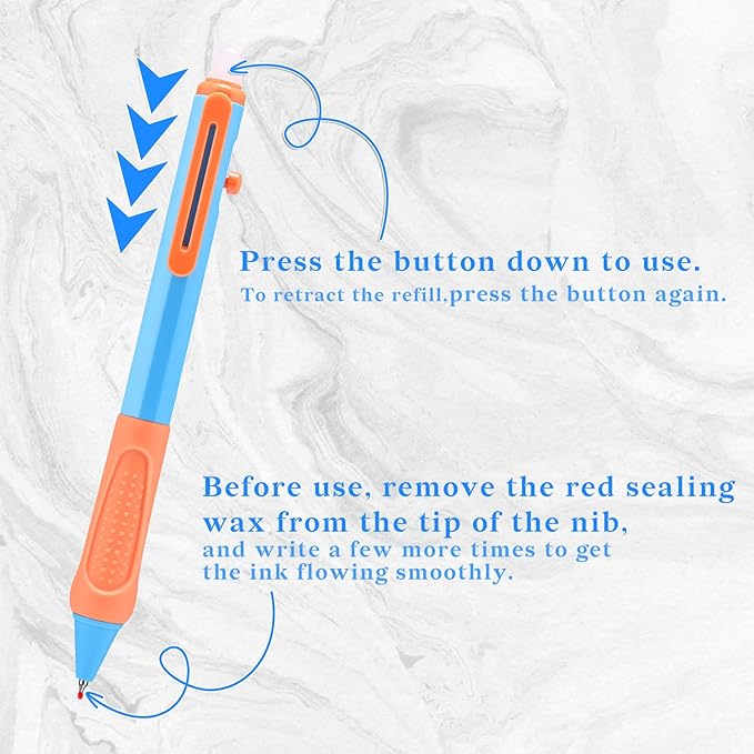 Temiary 8 Pcs Aesthetic Retractable Erasable Gel Pens & 10 Pcs Extra Refills, Ink Pen with Eraser, 0.5 mm Fine Point Smooth Writing for Students School Office Supplies (Blue Ink)