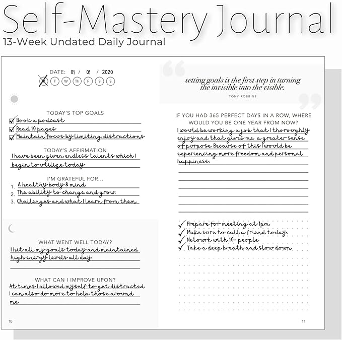 Realizations Self-Mastery Journal for Men - Gratitude Journal – 5 Minute Journals - Reflection Manifestation Journal for Mindfulness – Goal/Guided Gratitude Journel for Women & Men (Khaki)