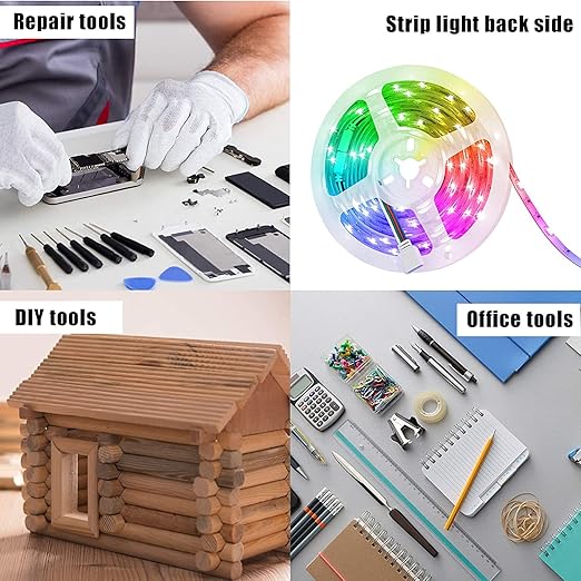 Realth Double Sided Tape 1" x 50 Ft Strong Adhesive 9495 Transparent 300LSE for Leather Work Phone Repair Battery Replacement Craft LED Strip Light Office Home Car Deco