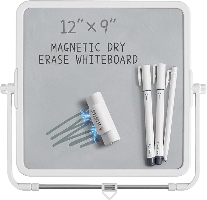 UNCLE BOARD 20 Inch x 13 Inch Dry Erase Board,Desktop & Wall Mount Whiteboard with Magnetic Nano Surface, for Office Home School Drawing Teaching.