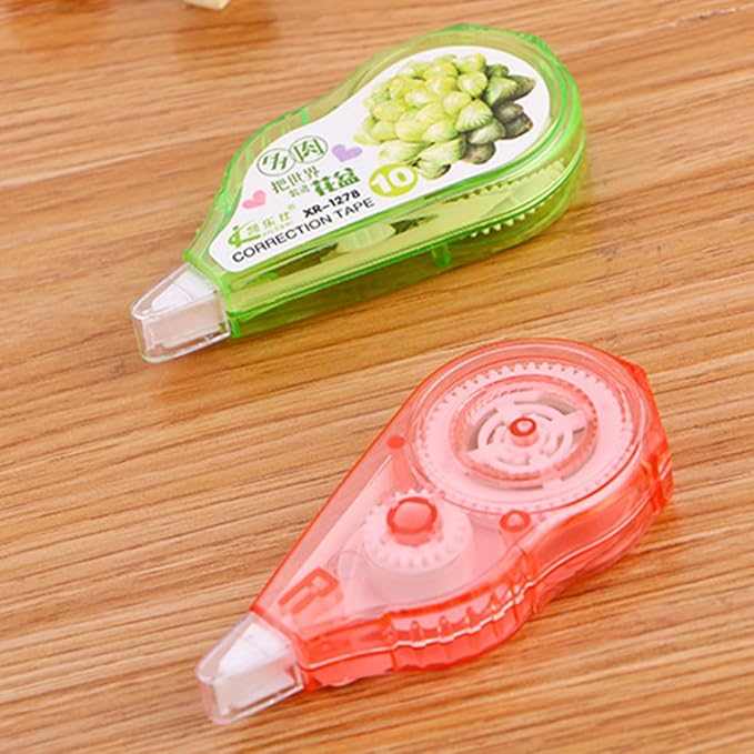 HANABASS 5pcs Correction Tape for Students Easy-to-use Applicator, Office Stationery Supplies for Homework and Writing Corrections Random Style