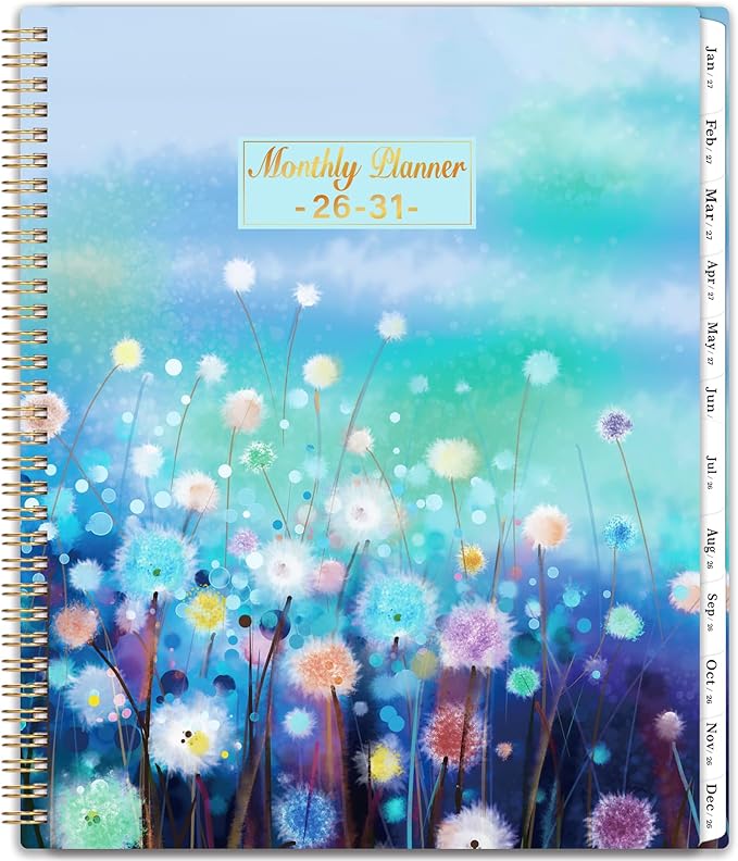 Monthly Planner/Calendar 2026-2031 - 5 Year Monthly Planner 2026-2031 from Jul 2026 - Jun 2031, 9" x 11", 2026-2031 Calendar Planner with Marked Tabs