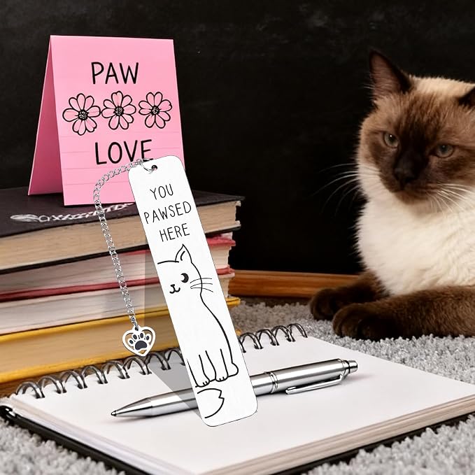 Cat Book Marks, Cat Lover Gifts for Women Men, Fathers Day CAT Dad Gifts Cute CAT Bookmarks for Girls 10-12 Cats Gift for Girls Boys Friends Book Lovers Bookish Gift Book Marks for Reading Women Nerds