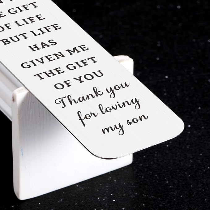 Daughter in Law Gifts from Mother in Law - Mothers Day Gifts for Daughter in Laws Birthday Future Daughters in Laws Gift for Mothers Day Birthday Wedding Anniversary, Bookmark for Book Lover Women