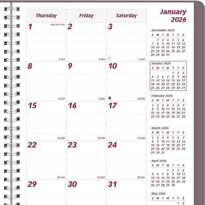Brownline® 2026 Essential Monthly Planner, 14 Months, December 2025 to January 2027, Twin-Wire Binding, 8.875" x 7.125", Canyon (CB1200G.04-26)