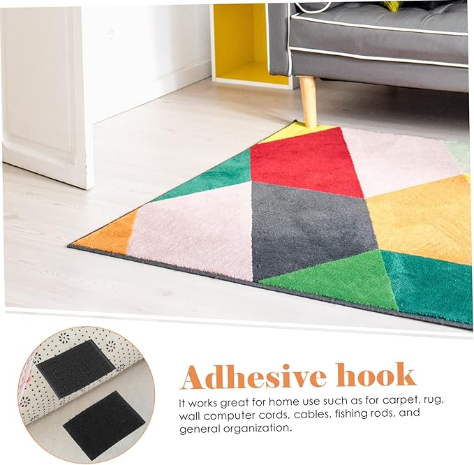 LALAFINA 100pairs Double-Sided Bonding Tape Adhesive Strips for Carpet Easy Fixing Installation Tapes for Home Rug