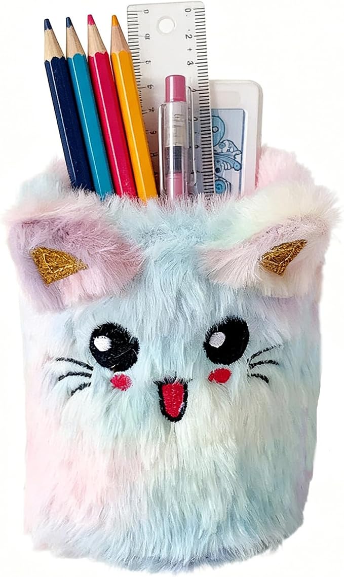 Pen Holder Stand Cup Pencil Holder Organizer Makeup Brush Holders for Home Office Desk, Multi-Purpose Desktop Storage Organizer, Pencil & Makeup Brush Holder for Office Home Vanity Decor