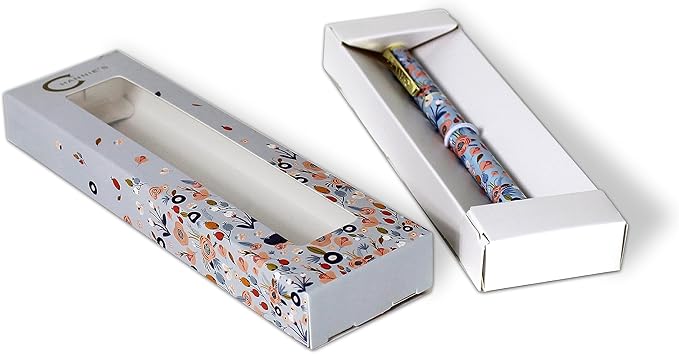 Channie's Beautiful Floral Rollerball Pen - Smooth Writing & Perfect for Home Office, Pen for Handwriting, Great Gift Idea for Teachers, Graduation Coworkers - Light Blue