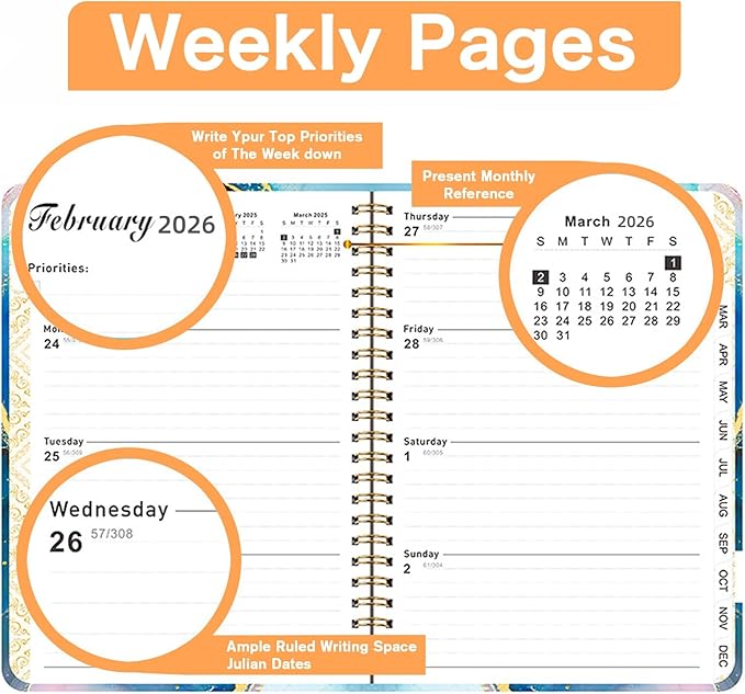 Badass Bitches Get Shit Done Sweary A5 Planner 2026-6.2 * 8.5" Weekly Monthly You Are A Badass Calendar for Women, Fuck It Swear Daily Notebook for Goals Productivity Journal Affirmations Gift, Black