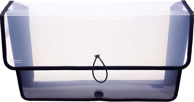 Lion Expand-N-File Poly Expanding Wallet, Legal, 16" x 10" x 0.5" (Max. Capacity 3"), Clear, 1ea. (48170-CR)