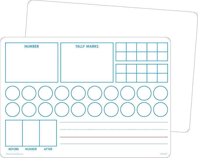 Teacher Created Resources Double-Sided Learning Numbers 1–20 Dry-Erase Boards (TCR77076)