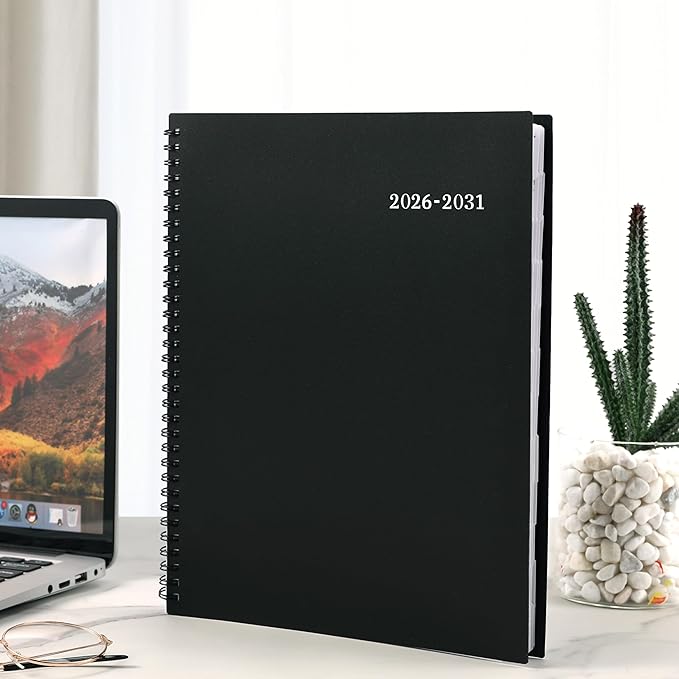 2026-2031 Monthly Planner/Calendar - 5 Year Monthly Planner, Jul. 2026 - Jun. 2031, 9" x 11", 5 Year Calendar Double-Side Pocket + Durable Polypropylene Cover