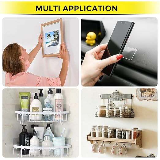 VUBOJO 2 Rolls Double Sided Tape Heavy Duty - 240" x 1.18" -Removable Nano Double Sided Adhesive Tape, Clear Mounting Tape Picture Hanging Adhesive Strips (20FT)