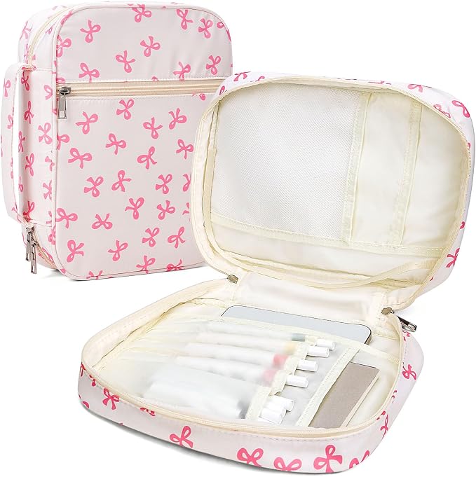 Floral Bible Cover Case for Women, Aesthetic Large Carrying Case, Quilted Bible Tote Bag Organizer Study Supplies