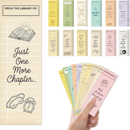 120 Pcs Vintage Library Card Paper Bookmarks, Inspirational Quotes Double Side Bookmarks Bulk for Women Man, Retro Library Page Marks for Reading Lovers Bookish Accessories Gifts