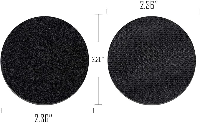 US 20-40 Pack Black Round Self Adhesive Tape Double Sided Sticky Carpet Gripper (2.36 Inch, 20)