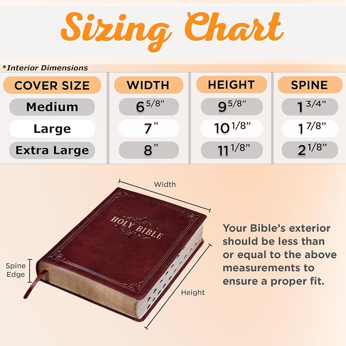 Christian Art Gifts Classic Vegan Leather Bible Cover for Men & Women: Hope & Future Encouraging Scripture Verse, Debossed Design, Sturdy Easy Carry Case, Pockets, Pen Loops Storage, Brown/Tan, Large