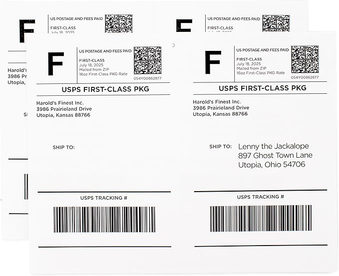 ChromaLabel 8.50 x 5.50 Inch Half Sheet Shipping Labels for Laser and Inkjet Printers, 50 Sheets, 100 Pack