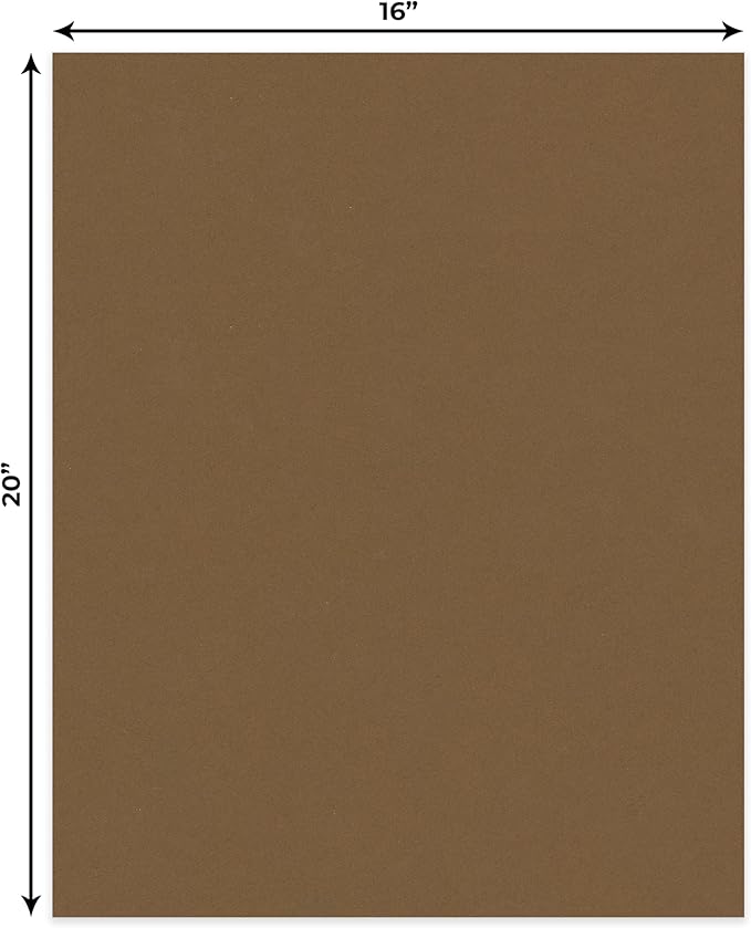 Poster Palooza 16x20 Backing Board Brown Uncut Photo Mat Board